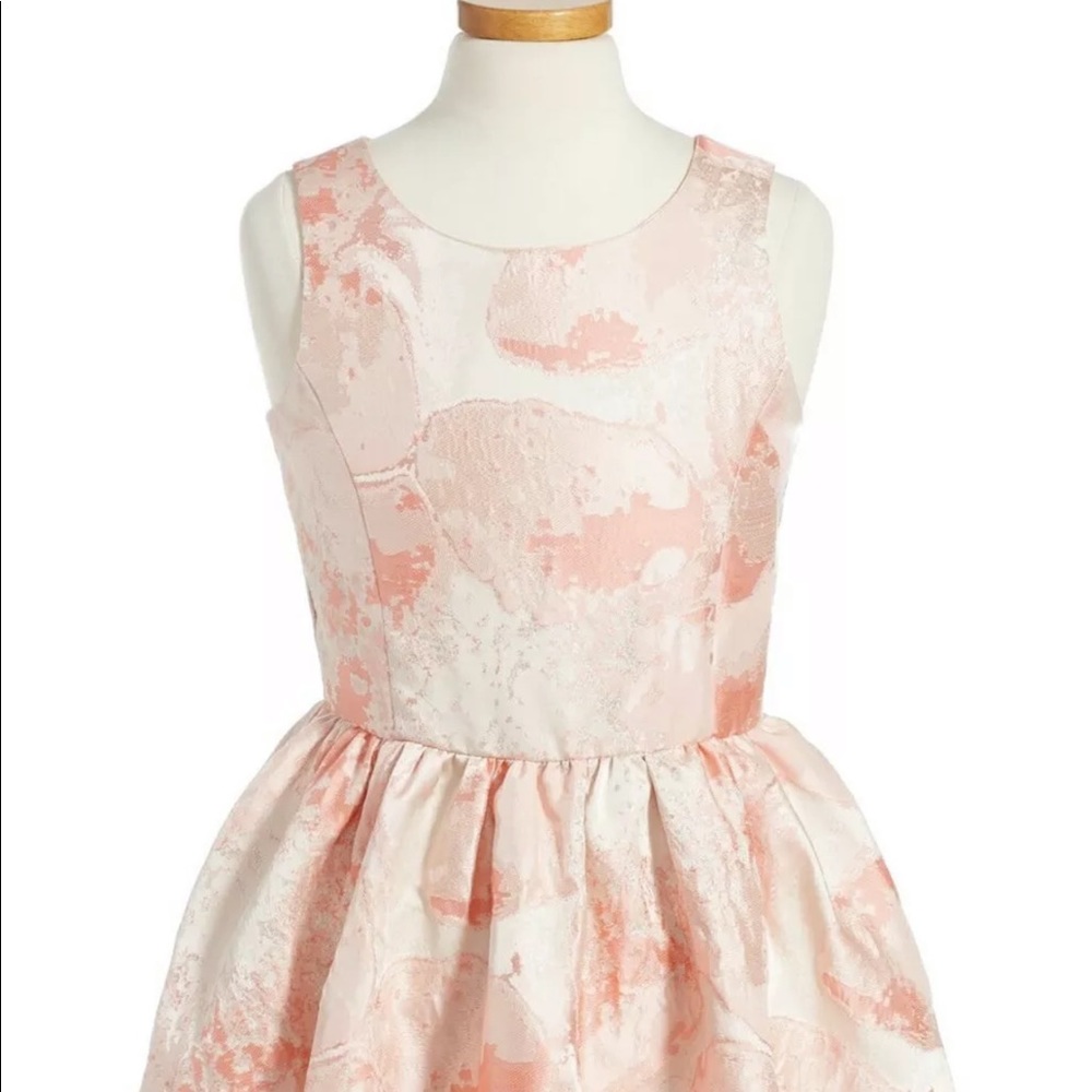GIRLS ZUNIE PINK DRESS W METALLIC ACCENTS  S 7